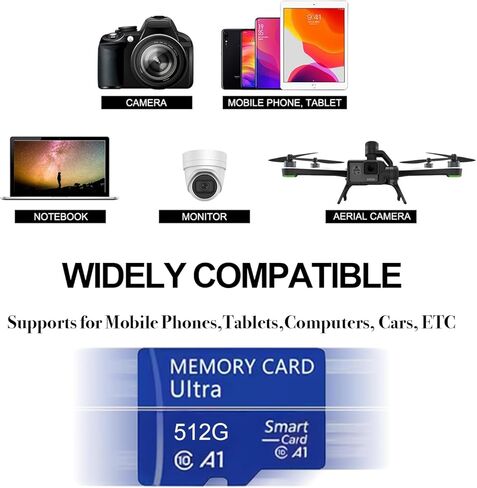 256GB Micro SD Card, Japanese Precision Manufacturing 4K Camera Pro, A2 V30 for Smartphone, Gopro, Action Cams, 4K UHD Video Recording, R/W up to 30/30 MB/s, with Adapter(Blue) in Saudi Arabia