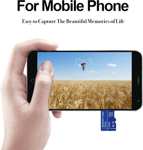 256GB Micro SD Card, Japanese Precision Manufacturing 4K Camera Pro, A2 V30 for Smartphone, Gopro, Action Cams, 4K UHD Video Recording, R/W up to 30/30 MB/s, with Adapter(Blue) in Saudi Arabia