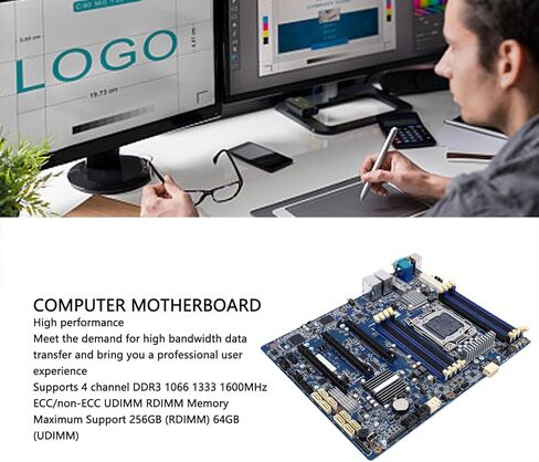 LGA 2011 Motherboard, E5 1600 2600 Series CPU Support with SFP + Fiber Port and 14 Drives Support, for Workstations in Saudi Arabia