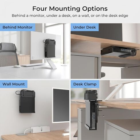 Mini PC Mount for Dell with Desk Clamp Micro PC VESA Wall Under Desk Mount and C-Clamp Desktop Mount for Dell OptiPlex MFF Mounting Bracket for Dell Micro PC 7050 7080 5070 3000 7060 3060 9020 QCM1250 in Saudi Arabia