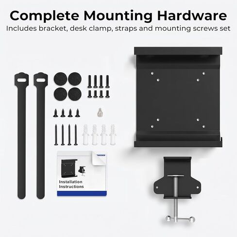 Mini PC Mount for Dell with Desk Clamp Micro PC VESA Wall Under Desk Mount and C-Clamp Desktop Mount for Dell OptiPlex MFF Mounting Bracket for Dell Micro PC 7050 7080 5070 3000 7060 3060 9020 QCM1250 in Saudi Arabia