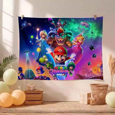 Mario Birthday Party Decorations,Happy Birthday Banner Backdrop for Birthday Party Supplies in Saudi Arabia