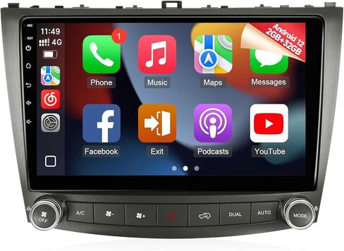 Naifay 8core Android12 Car Radio for Lexus IS250 IS300 IS350 2006-2012, 2+32G 10.1inch Touch Screen for Lexus Car Stereo Carplay Android Auto Bluetooth FM GPS WiFi SWC+Canbus in Saudi Arabia