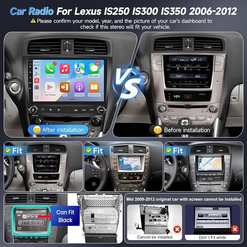 Naifay 8core Android12 Car Radio for Lexus IS250 IS300 IS350 2006-2012, 2+32G 10.1inch Touch Screen for Lexus Car Stereo Carplay Android Auto Bluetooth FM GPS WiFi SWC+Canbus in Saudi Arabia