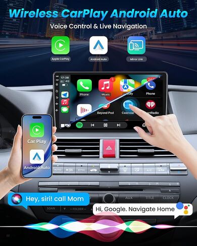 64GB Car Radio for Honda Accord 2008-2012: 10.1'' 1280 * 800 HD Touch Screen Stereo with Wireless CarPlay Android Auto 5GWiFi GPS Bluetooth FM RDS SWC Backup Camera in Saudi Arabia