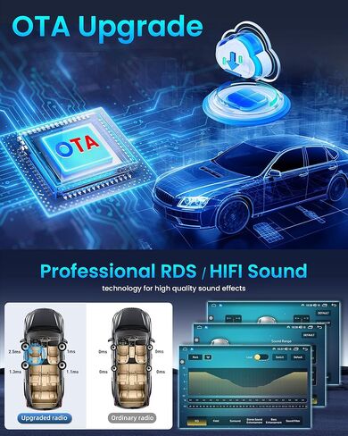 64GB Car Radio for Honda Accord 2008-2012: 10.1'' 1280 * 800 HD Touch Screen Stereo with Wireless CarPlay Android Auto 5GWiFi GPS Bluetooth FM RDS SWC Backup Camera in Saudi Arabia
