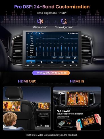 ATOTOZONE A5L 10 بوصة Single DIN & Double DIN Android Car Stereo، CarPlay اللاسلكي وAndroid Auto، شاشة عائمة قابلة للتعديل راديو QLED، توصيل WiFi/BT/USB، مخرج HDMI، ChatGPT AI، DSP/GPS، كاميرا احتياطية in Kuwait
