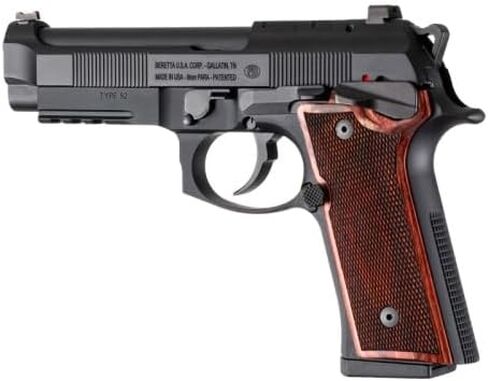 Hogue Checkered Hardwood Grip for Beretta 92 GTS / XI, Reinforced Rosewood - 91561 in Saudi Arabia
