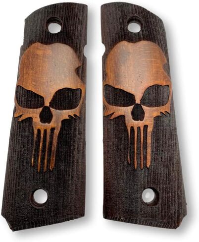 سلسلة Punisher Elegance 1911، مقابض مسدس خشبية 1911، قطع أمان Ambi للحجم الكامل 1911، ملحقات 1911، أجزاء 1911 (Punisher Elegance Brown) in Saudi Arabia