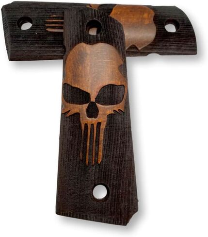 سلسلة Punisher Elegance 1911، مقابض مسدس خشبية 1911، قطع أمان Ambi للحجم الكامل 1911، ملحقات 1911، أجزاء 1911 (Punisher Elegance Brown) in Saudi Arabia