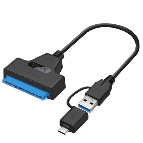 SATA to USB 3.0/2.0 Cable for 2.5 Inch External HDD SSD Hard Drive SATA 3 22 Pin Adapter USB 3.0(Type C n USB 3.0) in Saudi Arabia