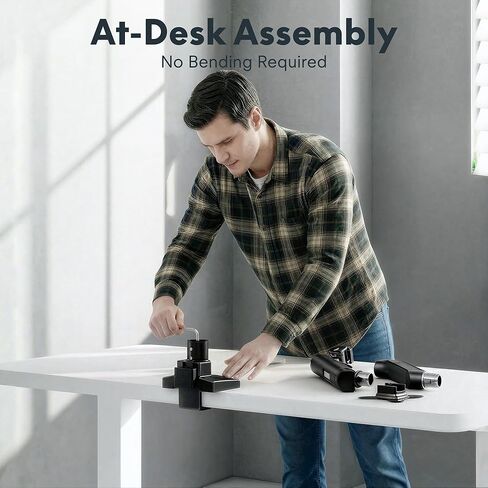FlexiSpot Monitor Arm, Premium Aluminum Monitor Desk Mount Fits Screen up to 35 Inches, Fully Adjustable Monitor Stand with C-Clamp & Grommet Base for Home Offfice, Holds 6.61 to 26.46 lbs, Black in Saudi Arabia