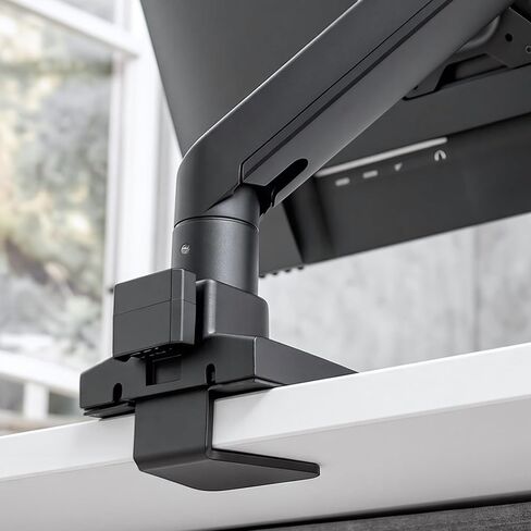 FlexiSpot Monitor Arm, Premium Aluminum Monitor Desk Mount Fits Screen up to 35 Inches, Fully Adjustable Monitor Stand with C-Clamp & Grommet Base for Home Offfice, Holds 6.61 to 26.46 lbs, Black in Saudi Arabia