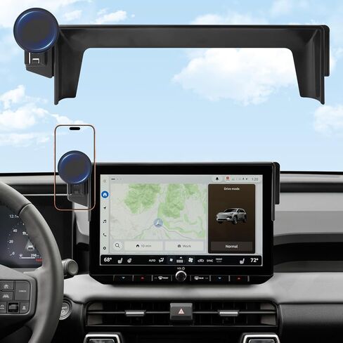 حامل هاتف السيارة لسيارة Toyota RAV4 2019–2025 بشاشة مقاس 7/8 بوصة، مناسب على طراز OEM، حامل هاتف يدور بزاوية 360 درجة متوافق مع MagSafe، بدون حجب فتحات التهوية، تطوير حصري 100% لملحقات Toyota RAV4 in Kuwait