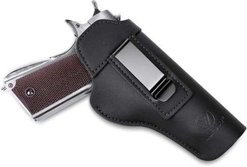 1911 Holster, Leather Gun Holster for Concealed Carry, IWB Holster for Most 1911 Style, Compatible with Kimber 1911/Colt 1911/S&W 1911/Sig Sauer 1911/Remington/Ruger & More, Fits 4"-5" Barrels in Saudi Arabia