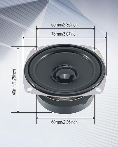 3" 4Ohm 20W Audio Full Range Speaker Fit for Arduino DIY Speaker Replace EK2173, Stereo Woofer Loudspeaker Replacement 2Pcs in Saudi Arabia