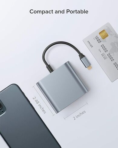 موزع UPERFECT من النوع C إلى HDMI المزدوج 4K 60 هرتز، محول USB C إلى 2 HDMI لوضع تمديد Windows/Android، وضع مرآة Mac، شاشة مزدوجة للشاشة/الكمبيوتر المحمول/الكمبيوتر الشخصي/الهاتف in Kuwait