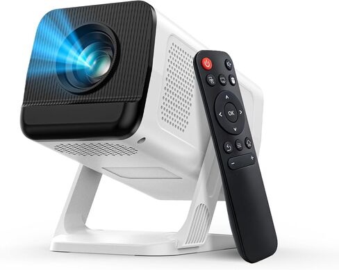 Mini Portable Projector with 4K Support, Bluetooth 5.4 WIFI6, Android 14 Smart Projector 200 ANSI, Android 11, 180° Rotation , Auto Keystone Correction Video Projector in Saudi Arabia