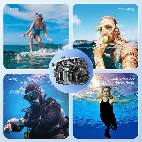 Sea frogs Underwater Camera Case Compatible with Sony A6700 10-18MM with Wide Angle Fisheye Lens IPX8 40m/130ft Maximum Diving Depth Waterproof Camera Housing for Diving, Surfing, Rowing, Skiing in Saudi Arabia