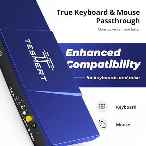 DisplayPort 4K @ 60 هرتز KVM Switch 1 شاشة 2 جهاز كمبيوتر، مفاتيح DP KVM لطابعة محركات الأقراص الصلبة لشاشة مشاركة الكمبيوتر ولوحة المفاتيح والماوس، مع USB، مسح تلقائي، مفتاح Hotkey IR، 2 كابل USB DP بطول 1.5 متر in Kuwait