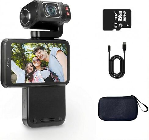 ORDRO 5K Handheld Camcorder Ultra HD 36MP WiFi IR Night Vision Camera 4K Video Camera Camcorder for YouTube TikTok Video Vlogs Recording w/Rotatable Screen,64GB Card in Saudi Arabia