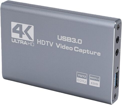 بطاقة التقاط الفيديو، بطاقة التقاط HDMI، حلقة 4K 60 هرتز، 1080P 60 إطارًا في الثانية، مدخل ميكروفون 3.5 مم، USB 3.0، YUY2، زمن انتقال منخفض، لبث الألعاب in Kuwait