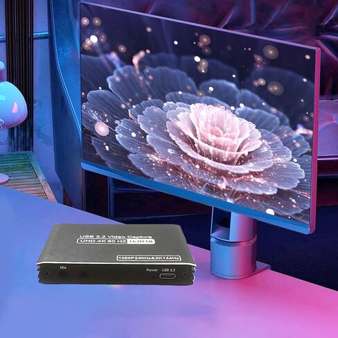 بطاقة التقاط HDMI Bewinner 4K مع حلقة للخارج | USB 3.2، دعم HDR/VRR ووقت استجابة 0 للبث/الألعاب/إنشاء المحتوى in Kuwait
