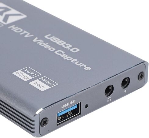 بطاقة التقاط فيديو GOWENIC 4K HDMI، USB 3.0 1080P 60 هرتز مع حلقة 4K 60 هرتز، مدخل ميكروفون 3.5 مم لبث الألعاب in Saudi Arabia