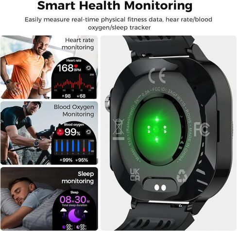 2026 Smart Watch, 1.43" Bluetooth 5.4 Call AMOLED Smartwatch for Men Women, 130+ Sports Modes, 60+Days Flashlight, 24/7 Heart Rate/Sleep Monitor, IP68 Waterproof Fitness Watch Tracker for Android iOS in Saudi Arabia