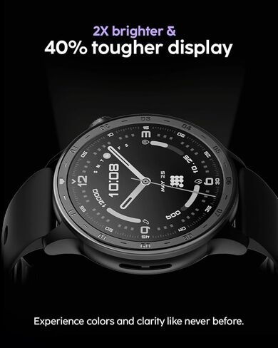 ساعة ذكية Cubitt AURA 2، شاشة AMOLED مقاس 1.43 بوصة، نظام تحديد المواقع العالمي (GPS) متصل بالهاتف، مساعد VITA AI، مدرب الذكاء الاصطناعي، درجات الاستعداد والنوم، أكثر من 100 وضع رياضي، مقاومة للماء 3ATM، بطارية تصل إلى 8 أيام in Kuwait