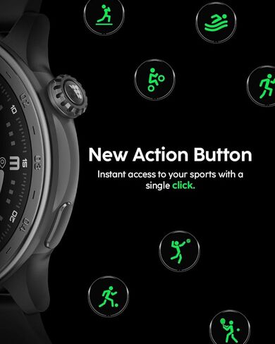 ساعة ذكية Cubitt AURA 2، شاشة AMOLED مقاس 1.43 بوصة، نظام تحديد المواقع العالمي (GPS) متصل بالهاتف، مساعد VITA AI، مدرب الذكاء الاصطناعي، درجات الاستعداد والنوم، أكثر من 100 وضع رياضي، مقاومة للماء 3ATM، بطارية تصل إلى 8 أيام in Kuwait