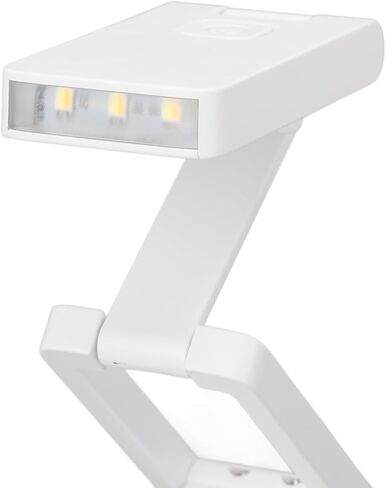 Drfeify Foldable Book Light, 3 Color Temperatures Stepless Dimmable USB Rechargeable On Small Desk Lamp for Reading in Bed, with Built in 400mAh Battery in Saudi Arabia
