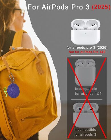 [عبوتان] حافظة Devi Fruit اللطيفة لـ AirPods Pro الجيل الثالث 2025 - طقم ملحقات غطاء حماية من السيليكون الرائع من الكرتون لـ AirPods Pro 3st Case for Boy Girl (بنفسجي وأحمر برتقالي لفاكهة الشيطان) in Kuwait