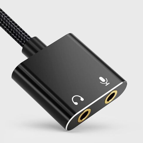 التوصيل والتشغيل من USB إلى محول 3.5 ملم، بطاقة صوت ستيريو خارجية USB للميكروفون الاحترافي وسماعة الرأس تستخدم المحول الخارجي in Kuwait