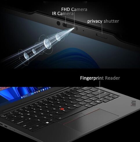 Lenovo ThinkPad X1 Carbon Gen 13 Aura Edition AI PC Laptop (14" FHD+ Touchscreen, Intel Core Ultra 7 255U, 32GB 8400MT/s, 2TB SSD, (>i7-1355U)), Thunderbolt 4, Backlit, IR Webcam, IST HUB, Win 11 Pro in Saudi Arabia