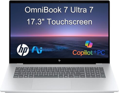 HP OmniBook 7 (Next Gen Envy 17) AI Laptop, 17.3" FHD Touchscreen, Intel Core Ultra 7 258V, 32GB DDR5 RAM, IST Computer Customized 512GB/1TB/2TB SSD, ARC 140V GPU (16GB), 5MP IR Webcam, Win 11 Pro in Saudi Arabia