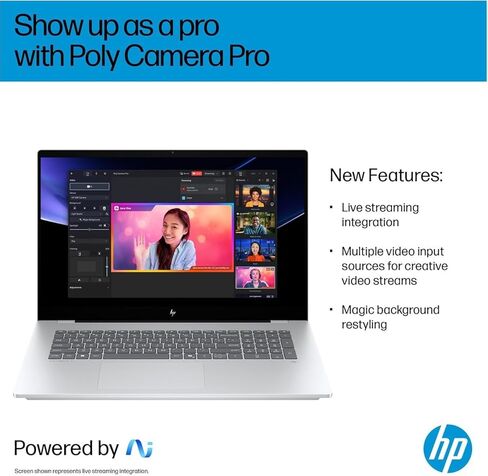 HP OmniBook 7 (Next Gen Envy 17) AI Laptop, 17.3" FHD Touchscreen, Intel Core Ultra 7 258V, 32GB DDR5 RAM, IST Computer Customized 512GB/1TB/2TB SSD, ARC 140V GPU (16GB), 5MP IR Webcam, Win 11 Pro in Saudi Arabia
