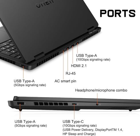 HP OMEN 16 Slim RTX 5070 Gaming Laptop, Intel Ultra 9 285H, NVIDIA RTX 5070, HyperX Audio, 16" FHD+ Anti-Glare, 64GB DDR5, 2TB SSD, 4-Zone RGB Backlit KB, Windows 11 Pro, Bundle Laptop Cooler in Saudi Arabia
