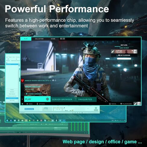 كمبيوتر مكتبي الكل في واحد، شاشة FHD مقاس 23.8 بوصة، جهاز كمبيوتر منحني AMD Ryzen5-3500U، مجموعة شرائح رباعية النواة، ذاكرة وصول عشوائي 8 جيجابايت، 512 جيجابايت SSD، واي فاي، USB3.0، لوحة مفاتيح ومكبر صوت مدمج، ماوس للألعاب المكتبية والدراسة باللون الأسود in Kuwait