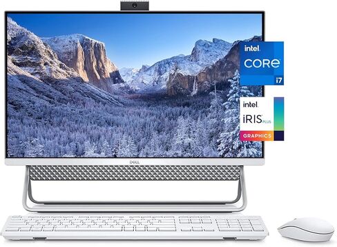 جهاز كمبيوتر Dell Inspiron 7700 الكل في واحد بشاشة لمس 27 بوصة FHD IPS، معالج Intel Core i7-1165G7 من الجيل الحادي عشر واي فاي، كاميرا ويب منبثقة، لوحة مفاتيح ماوس لاسلكية، ويندوز 10، فضي (أحدث طراز)، ذاكرة وصول عشوائي 32 جيجابايت | 1 تيرابايت اس اس دي in Saudi Arabia
