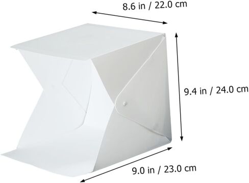 VALICLUD 20cm Mini LED Photo Light Box Kit Portable Folding Photography Light Tent with Dual LED Strips and 4 Colored Backdrops for Product Photography in Saudi Arabia