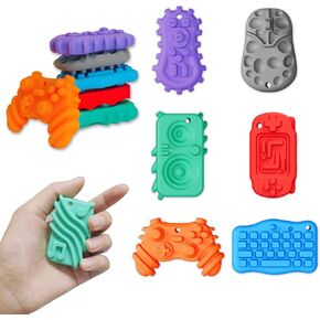 6Pcs Fidget Toys Kids Sensory Stone,Gamepad Texture Worry Stone for Kids& Adults Calming,Party Favors,Stocking Stuffers,Classroom Rewards,Adults Stress Relief Sensory Toy-ADHD Toys in Saudi Arabia