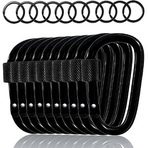 D-Ring Carabiner Keychains with Key Rings – Perfect for Camping, Fishing, Hiking, and Outdoor Adventures in Saudi Arabia