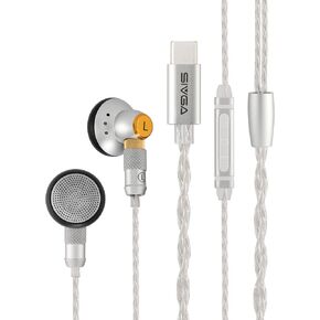 SIVGA M260 3.5mm Wired Earbuds HiFi Flat-Head Earphones Detachable MMCX in Saudi Arabia