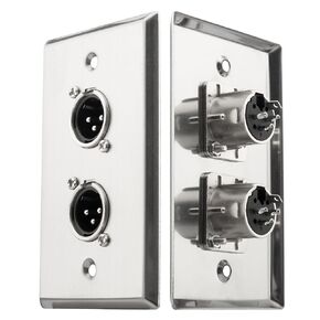 لوحة حائط مزدوجة XLR ذكر قطعتين، ومقابس وألواح مزدوجة XLR ومكبرات صوت لوحة حائط من الفولاذ المقاوم للصدأ in Kuwait