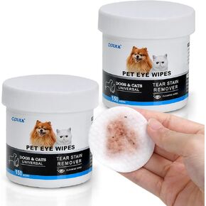 OPULA Dog Ear Cleaner Wipes, 300 Counts Cat Ear Cleaning Wipes,Otic Cleanser Pads Pet Wipes, Dogs&Cats Universal in Kuwait