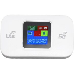 مودم واي فاي 4G LTE محمول بسرعة 300 ميجابت في الثانية وشاشة ملونة عالية السرعة 4G راوتر واي فاي متنقل للهاتف المحمول والكمبيوتر اللوحي مع تشفير WPA2 in Kuwait