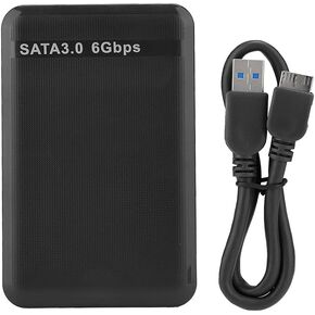 حاوية القرص الصلب المحمول USB3.0 SATA3.0 عالية السرعة بسرعة 6 جيجابت في الثانية مقاس 2.5 بوصة باللون الأسود تدعم حاوية القرص الصلب 3 تيرابايت UASP in Kuwait
