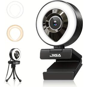 Webcam Computer Camera 1080P with Dual Microphone Adjustable Right Light Web cam for PC Advanced Auto-Focus with Tripod Zoom Streaming Camera Gaming Webcam for Facebook YouTube Xbox Streamer in Saudi Arabia