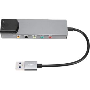 بطاقة صوت محيطية USB 7.1، بطاقة صوت خارجية للكمبيوتر المحمول مع مخرج رقمي SPDIF، غلاف من سبائك الألومنيوم، يدعم إخراج ستيريو 7.1 in Kuwait